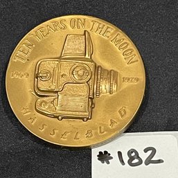 HASSELBLAD 'Ten Years On The Moon' 1979 Bronze Commemorative Medal, Medallion