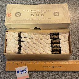 DMC Full Box, Dozen Skeins Cotton Perle VINTAGE Blanc Neige