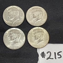 (Lot Of 4) 1960s JFK Half Dollar Coins