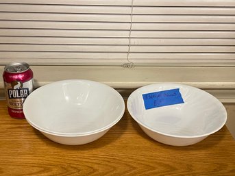 (Set Of 3) White Corelle By Corning Large 8.5' Serving Bowls