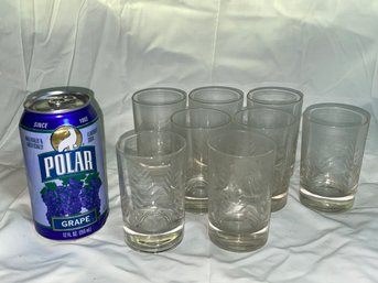 Set Of 8 Vintage Juice Glasses