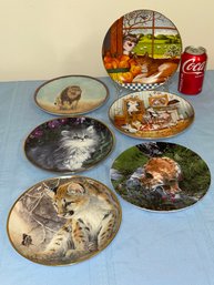 Lot Of 6 CATS Decorative Plates