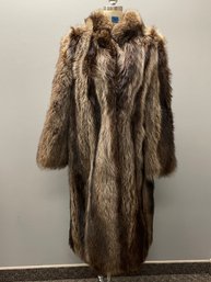 Gorgeous Full Length Raccoon Fur Coat VINTAGE