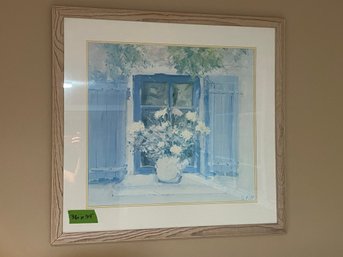 Large Framed Print - Flowers In The Window