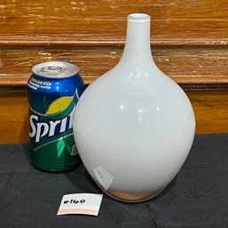 Vintage White Cased Glass Art Glass Vase