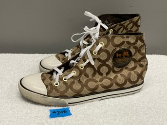 COACH High Top Sneakers/Tennis Shoes, Size 8 B