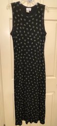 Coldwater Creek Pineapples & Palm Trees Y2K Bodycon Stretchy Dress, Size Large