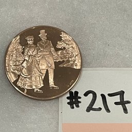 Winter Ice Skating/Horse & Carriage Bronze Medal/Medallion