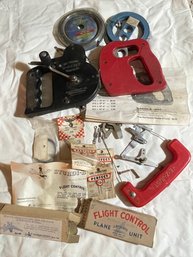 Vintage Model Airplane Control Lot - J. Roberts, Jim Walker & Parts
