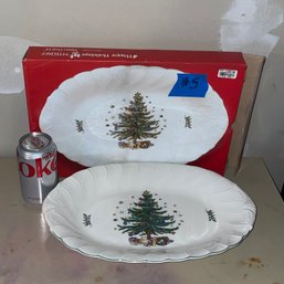 14' Oval Platter NIKKO Happy Holidays - Christmas Tree Dish #5