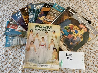 Lot Of 10 'FARM JOURNAL' Magazines 1950s Vintage #1