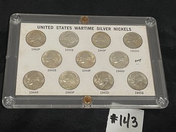 UNITED STATES WARTIME SILVER NICKELS Complete Set - Vintage Coins