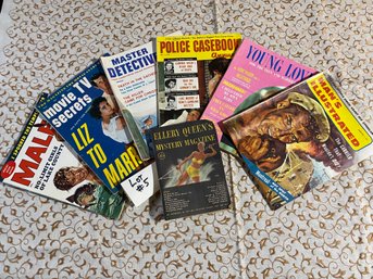 Lot Of 7 Vintage Pulp Magazines 'Man's Illustrated' Ellery Queen & More #5