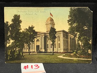 McCracken County Court House - Paducah, KY 1908 Antique Postcard