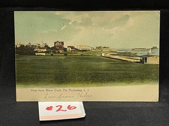 View From Wave Crest, Far Rockaway, Long Island 1906 Antique Postcard