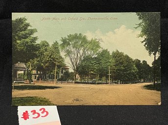 North Main And Enfield Streets - Thompsonville, Conn. Antique Postcard