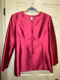 Noviello Bloom Blazer & Skirt Women's Suit Set - Size 10 Vintage Y2K Silk/Wool Blend