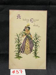 1912 'A Loving Easter Greeting' Antique Postcard