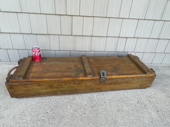 Wooden Ammo Box/Crate For 106mm Anti-Tank Cartridge Rounds - Vintage