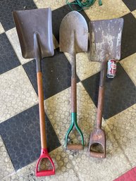 Lot Of 3 Short Handle Shovels