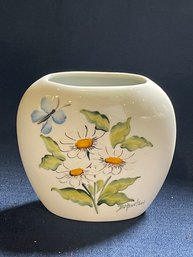 B. Newton Signed Handpainted Porcelain Vase