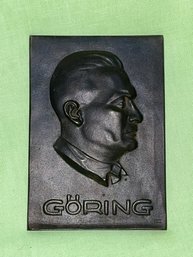 Hermann Goring Cast Metal Plaque German WWII Military Officer