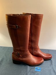 Liz & Co. Brown Leather Boots - Women's Size 9M