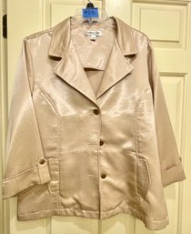 Coldwater Creek Women's Silky Satin Jacket, Size Large