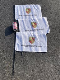 Small PORSCHE Flags Lot (Set Of 3)