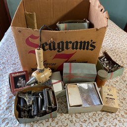 Vintage Hair Dresser Lot - Perm Rollers/Clips, Pins & More