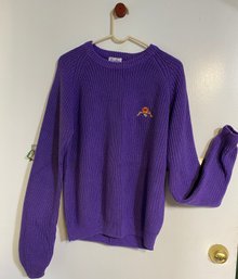 Vintage CROWN ROYAL Purple Sweater (Large) Liquor Advertising
