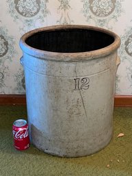 12 Gallon Stoneware Crock - Antique
