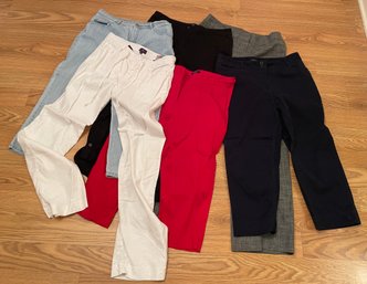 6 Pairs Of Women's Capris/Pants, All Size 12