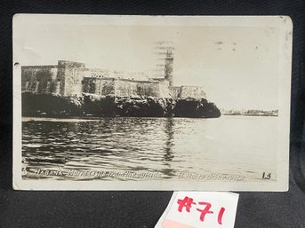 1920 Morro Castle - Havana, Cuba Antique Real Photo Postcard