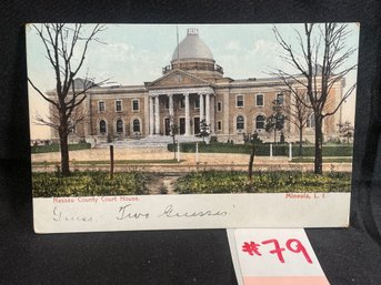 'Nassau County Court House' Antique Postcard