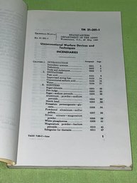 Incendiaries: Unconventional Warfare Devices And Techniques 1966 Army Field Manual