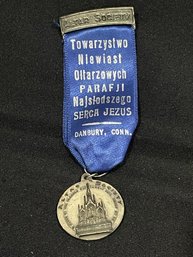 Danbury, Connecticut Polish Church 'Altar Society' Ribbon/Medal