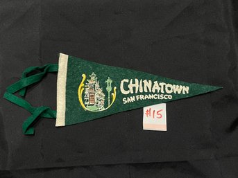 San Francisco CHINATOWN Felt Pennant 1950s Vintage