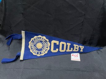 COLBY COLLEGE (Waterville, Maine) Felt Pennant 1950s Vintage