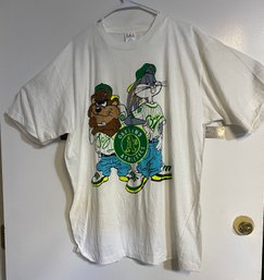 Taz & Bugs VINTAGE Oakland Athletics Baseball T-Shirt XL
