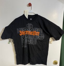 Jaegermeister Size Large Y2K Gothic Design Liquor Advertising T-Shirt