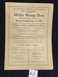 1948 Waterbury, CT 'All-Star Boxing Show' Program