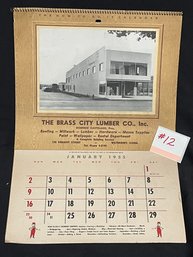 Waterbury, CT 'The Brass City Lumber Co.' 1955 Advertising Calendar