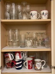 Glassware, Coffee Mugs - Full Cabinet Lot