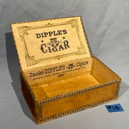 Washington Depot, Connecticut Dipple's 5 Cent Cigar Box - Antique