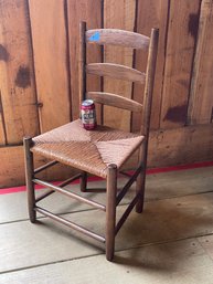 Shaker Style Ladder Back Chair With Rush Seat #1