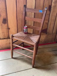 Shaker Style Ladder Back Chair With Rush Seat #2