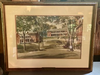 'Shawnee Mission School' Signed Print From Estate Of NORMAN VINCENT PEALE