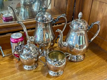4 Piece Vintage Silverplate Coffee/Tea Service Set