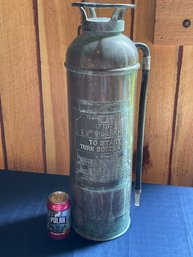 Antique Copper Fire Extinguisher (Empty)